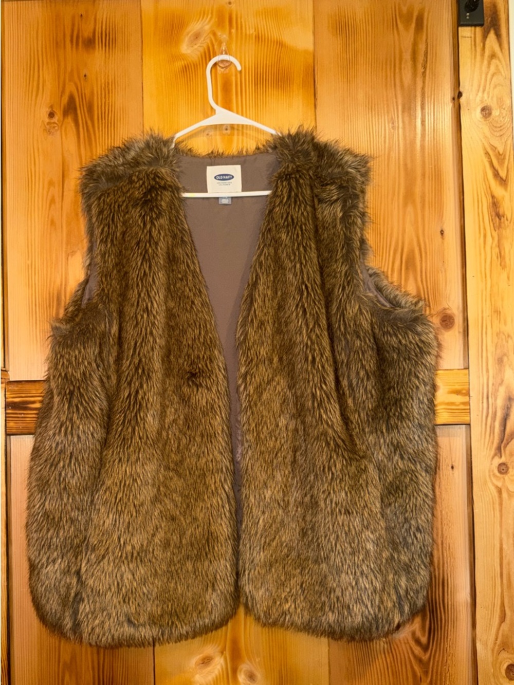 Old Navy Faux Fur Vest in Brown